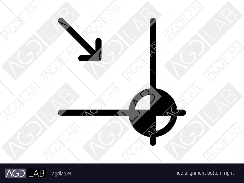 Alignment bottom right icon