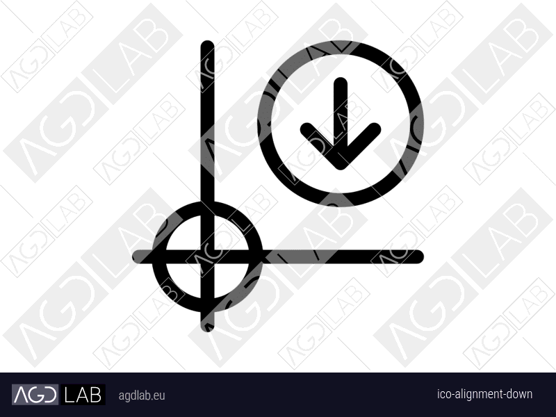 Alignment down icon