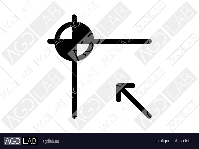 Alignment top left icon