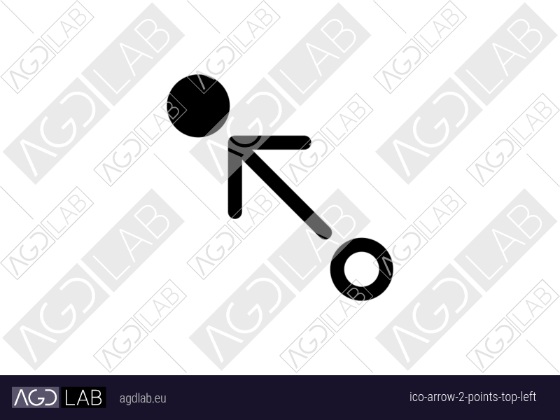 Arrow 2 points top left icon