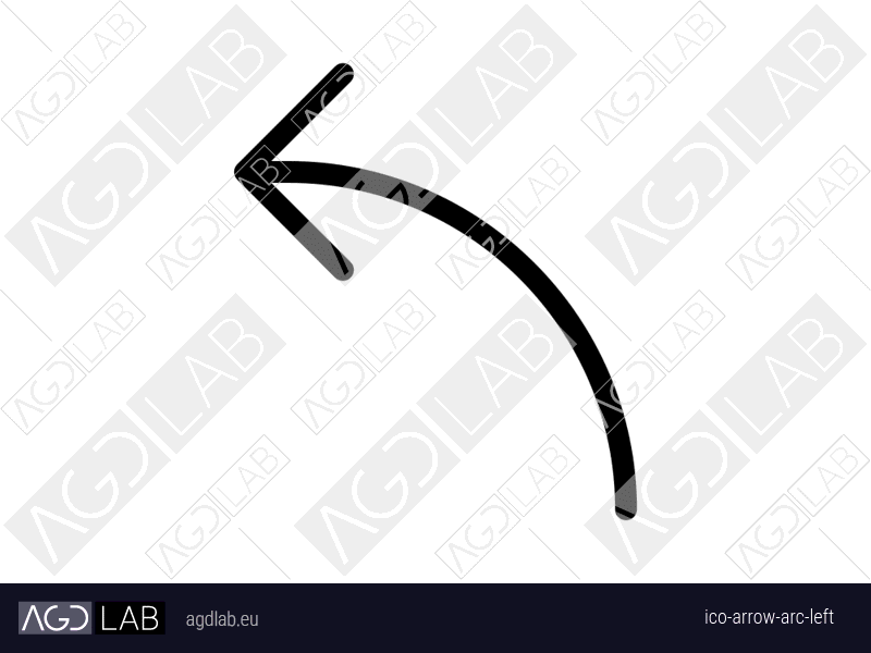 Arrow arc left icon