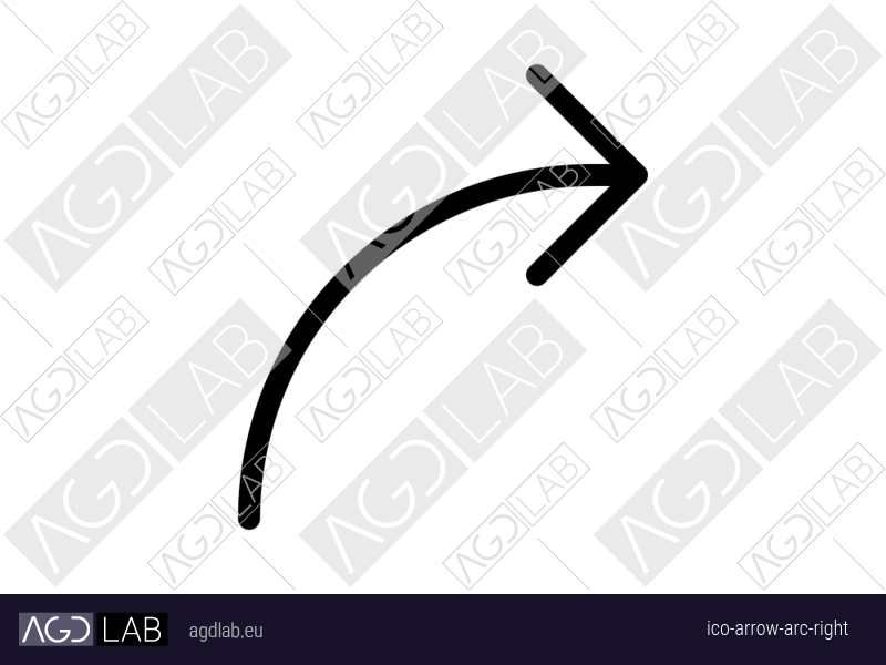 Arrow arc right icon