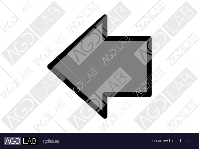 Arrow big left filled icon