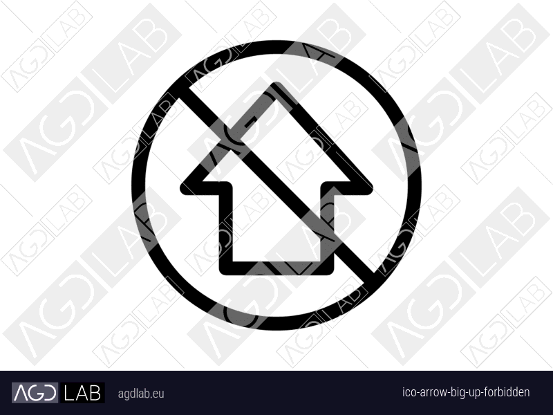 Arrow big up forbidden icon