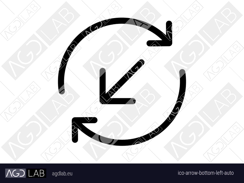 Arrow bottom left auto icon