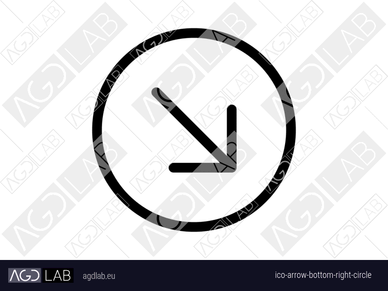 Arrow bottom right circle icon