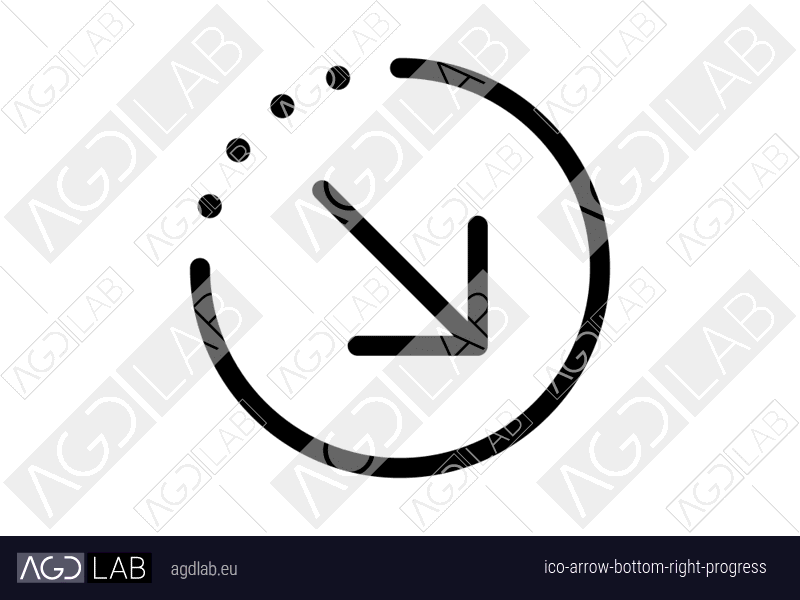 Arrow bottom right progress icon