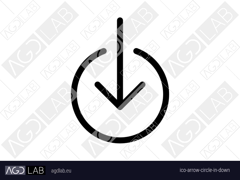 Arrow circle in down icon