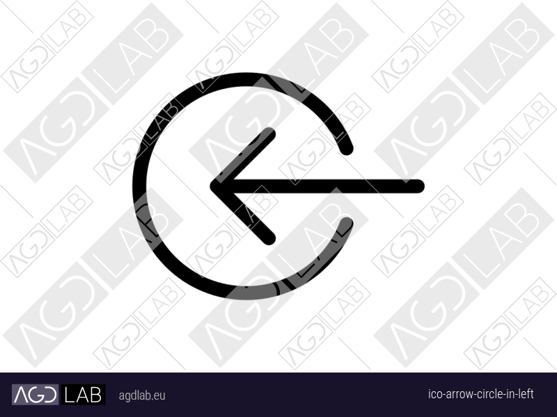 Arrow circle in left icon
