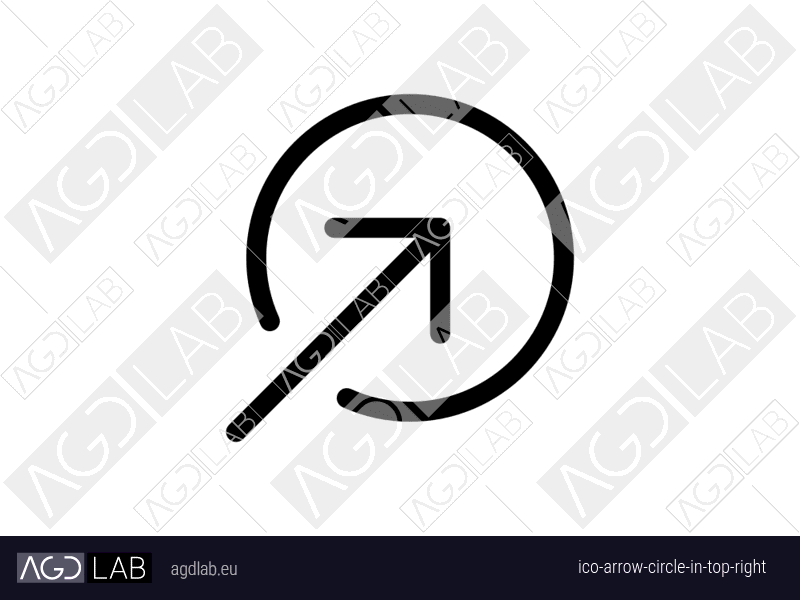 Arrow circle in top right icon