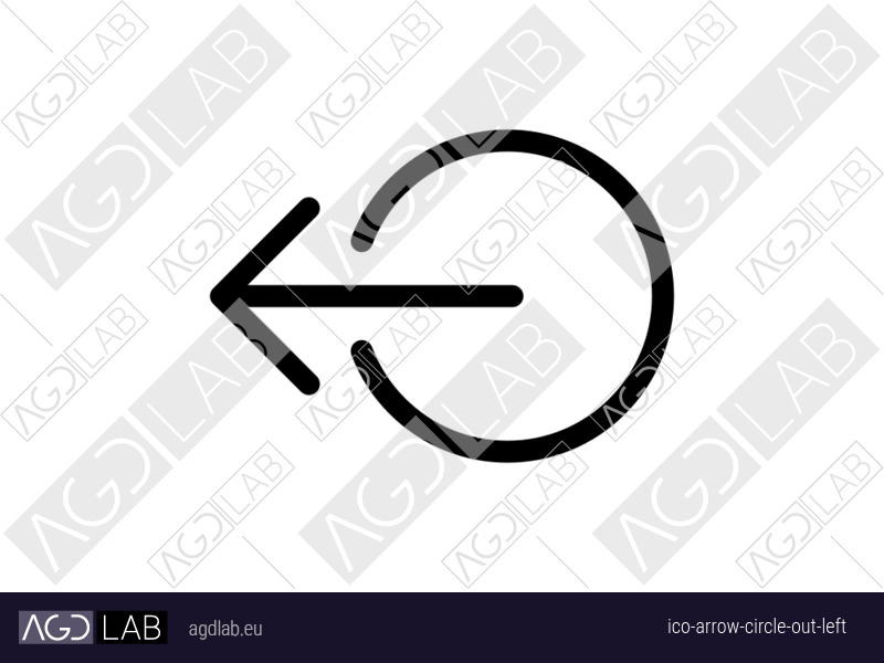 Arrow circle out left icon