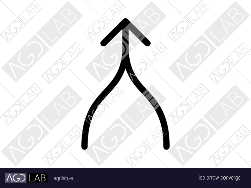Arrow converge icon