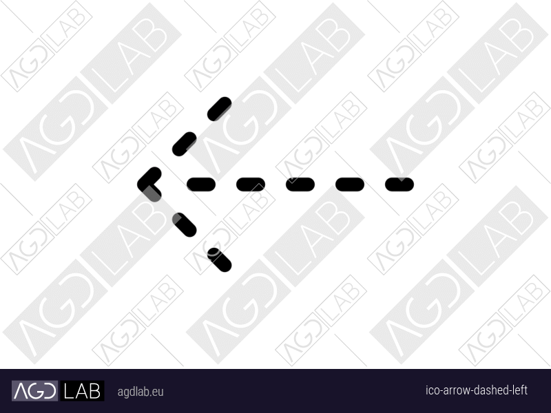 Arrow dashed left icon