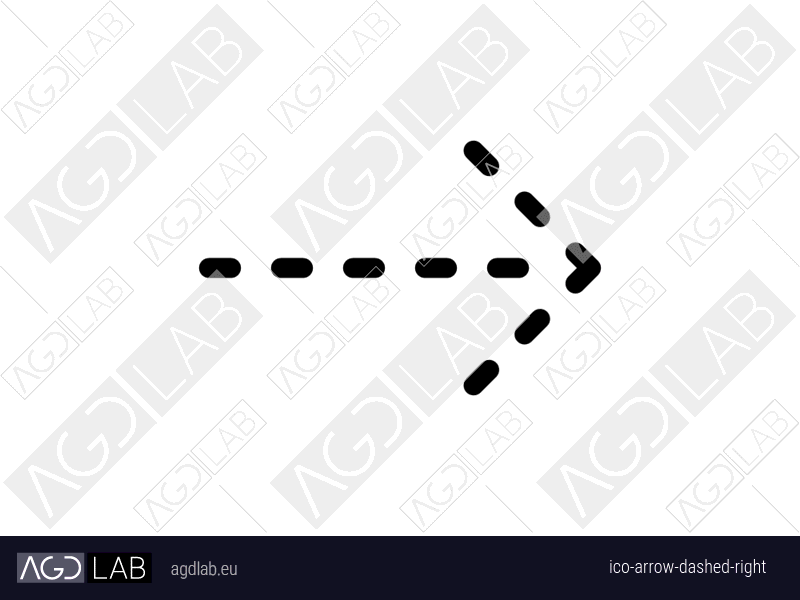 Arrow dashed right icon