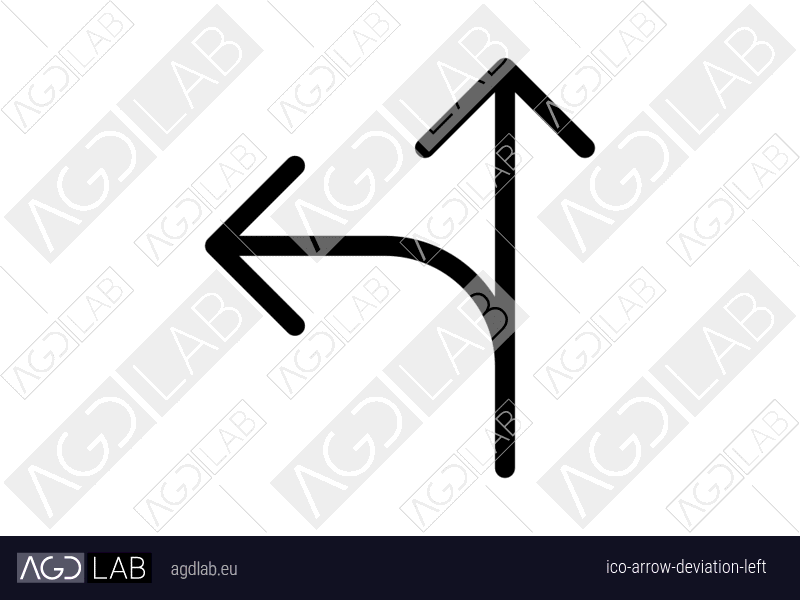 Arrow deviation left icon