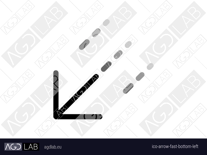 Arrow fast bottom left icon