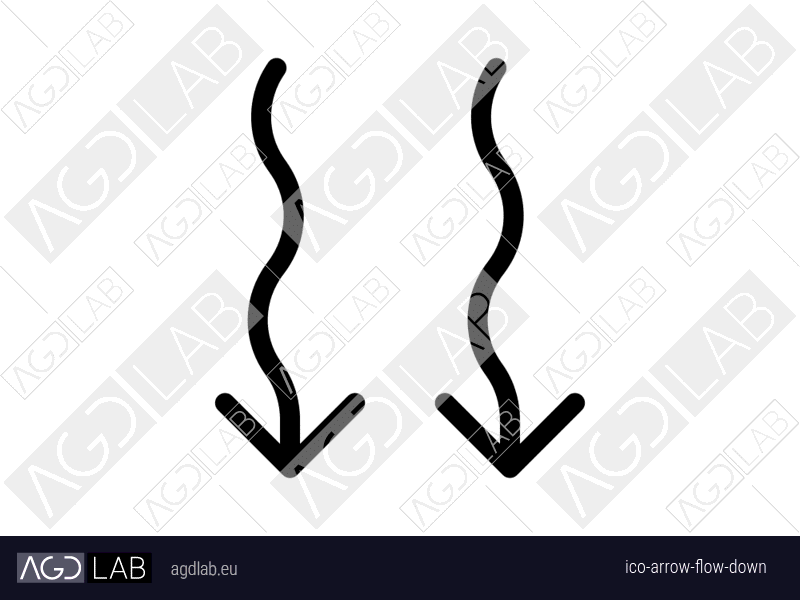 Arrow flow down icon
