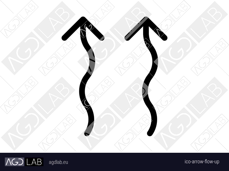 Arrow flow up icon