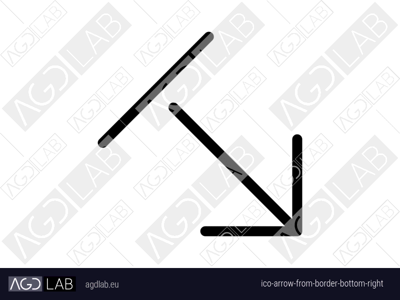 Arrow from border bottom right icon