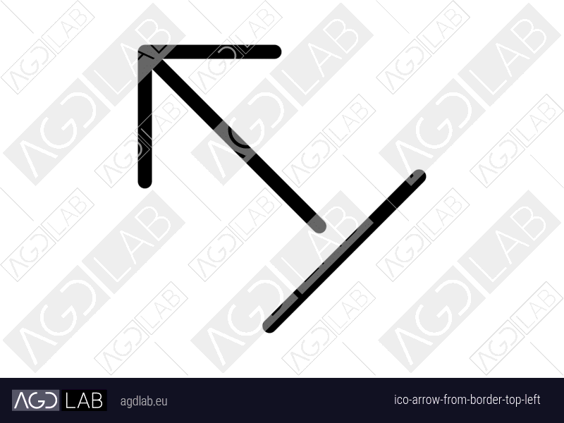 Arrow from border top left icon