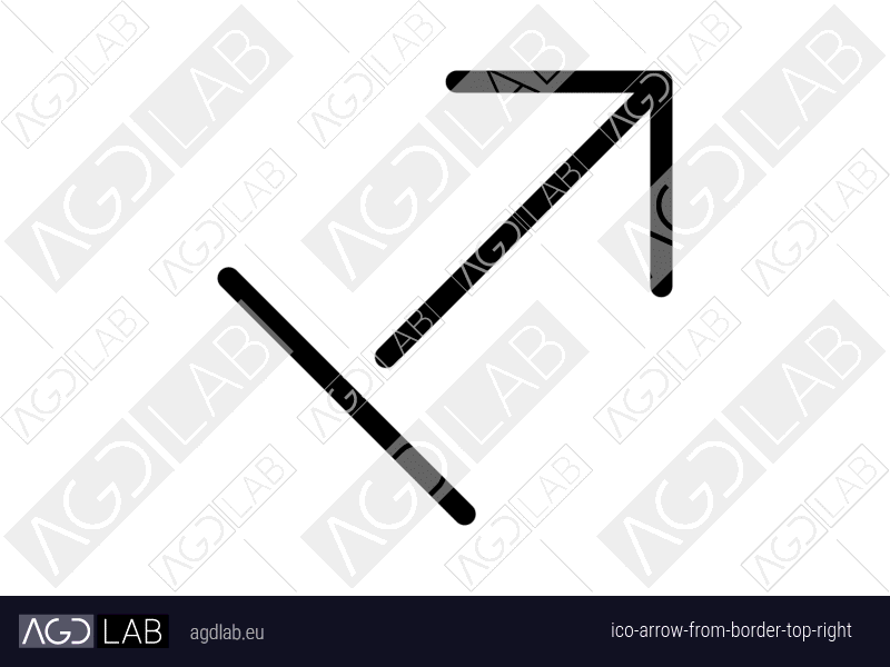 Arrow from border top right icon