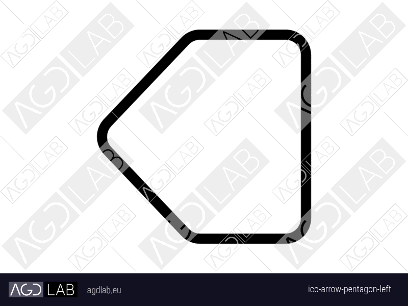 Arrow pentagon left icon
