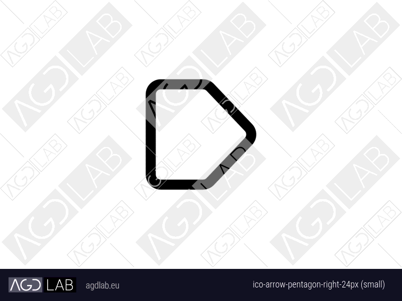 Arrow pentagon right 24px (small) icon