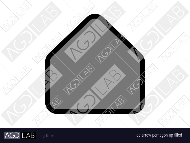 Arrow pentagon up filled icon