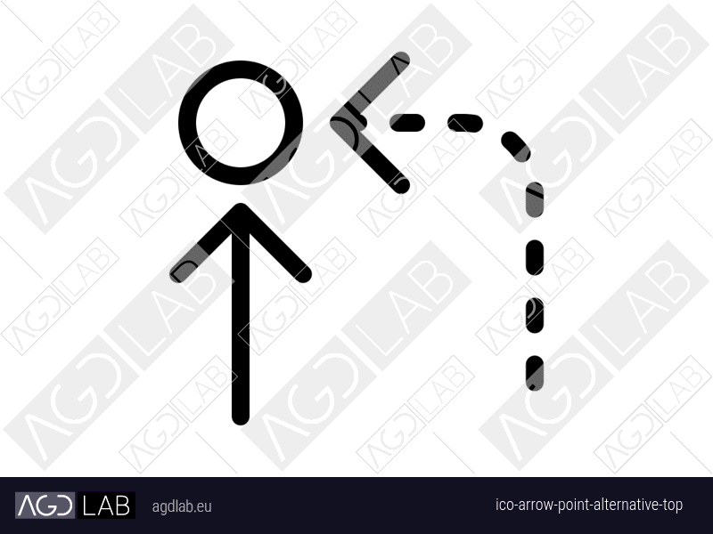 Arrow point alternative top icon