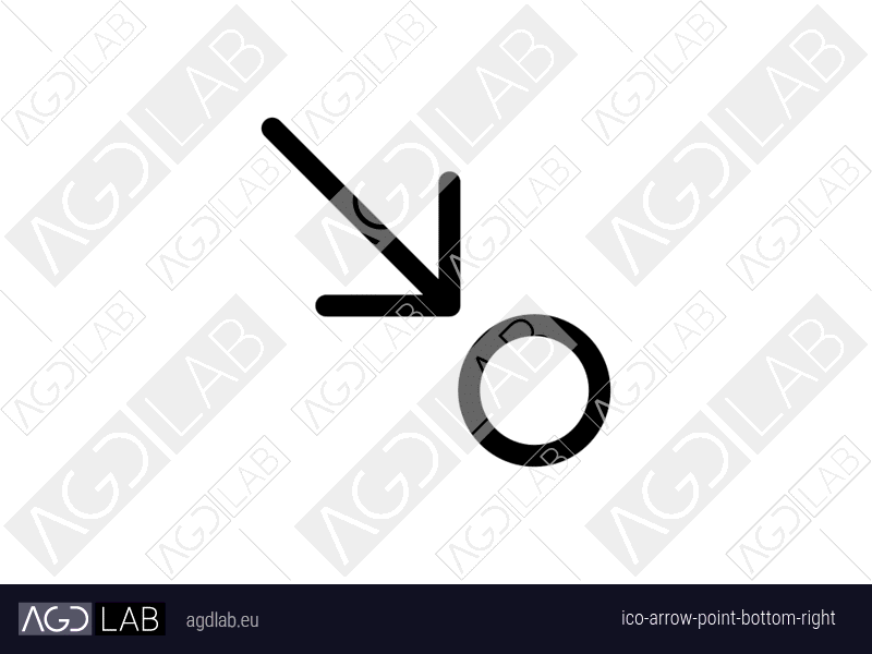 Arrow point bottom right icon