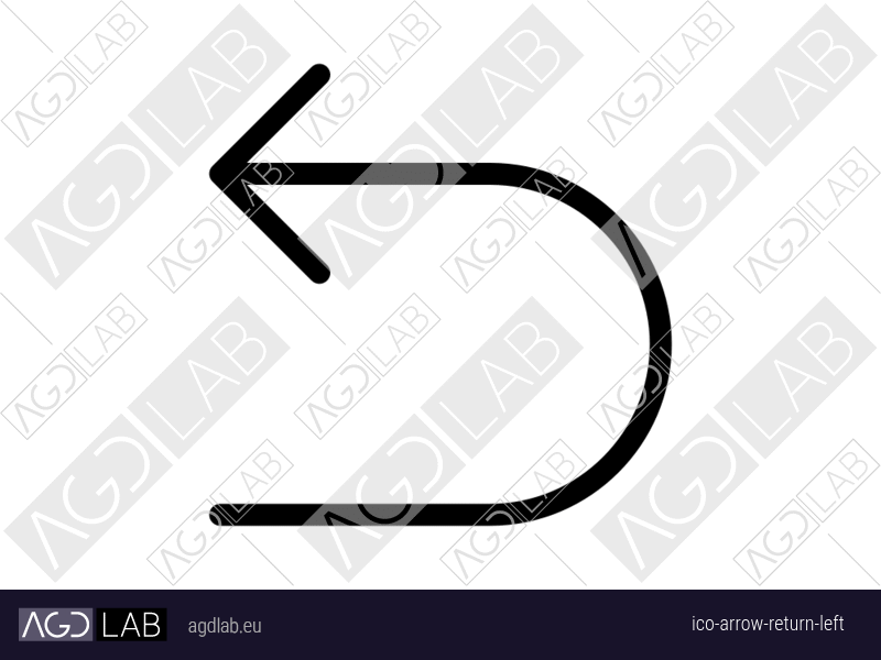Arrow return left icon
