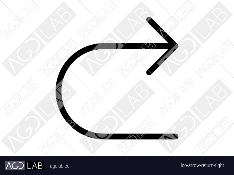 Arrow return right icon