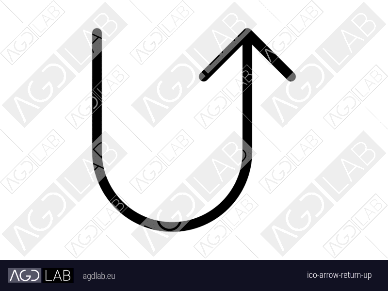 Arrow return up icon