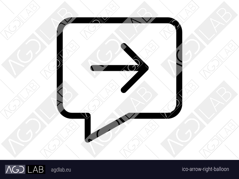 Arrow right balloon icon