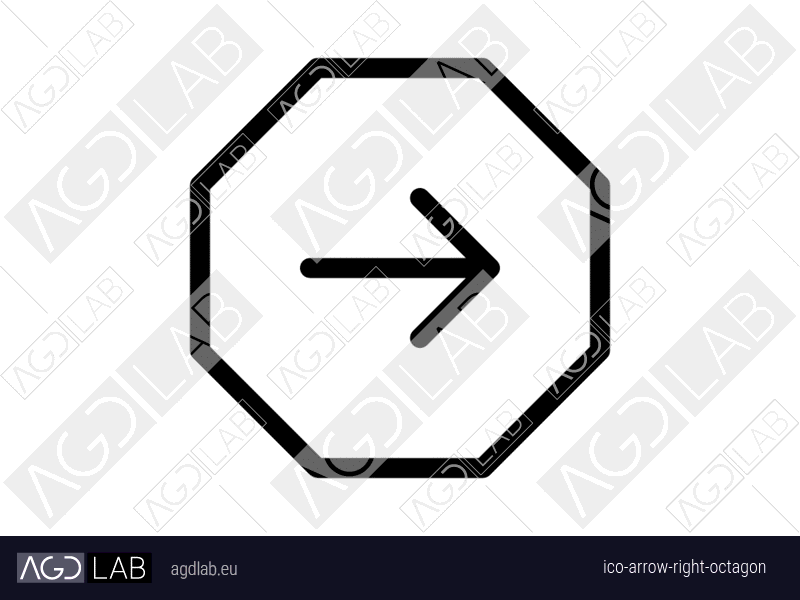 Arrow right octagon icon
