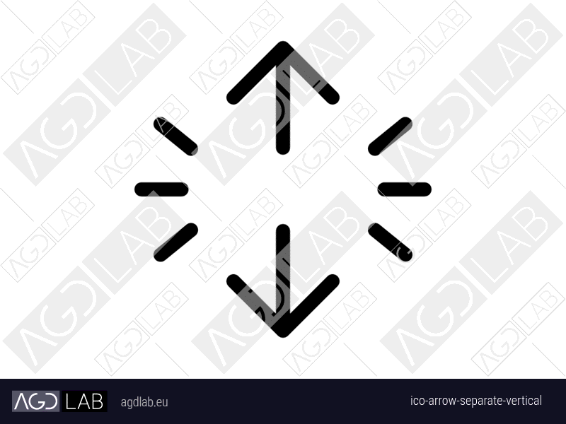 Arrow separate vertical icon