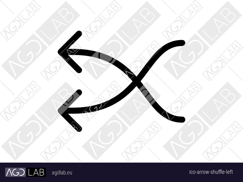 Arrow shuffle left icon