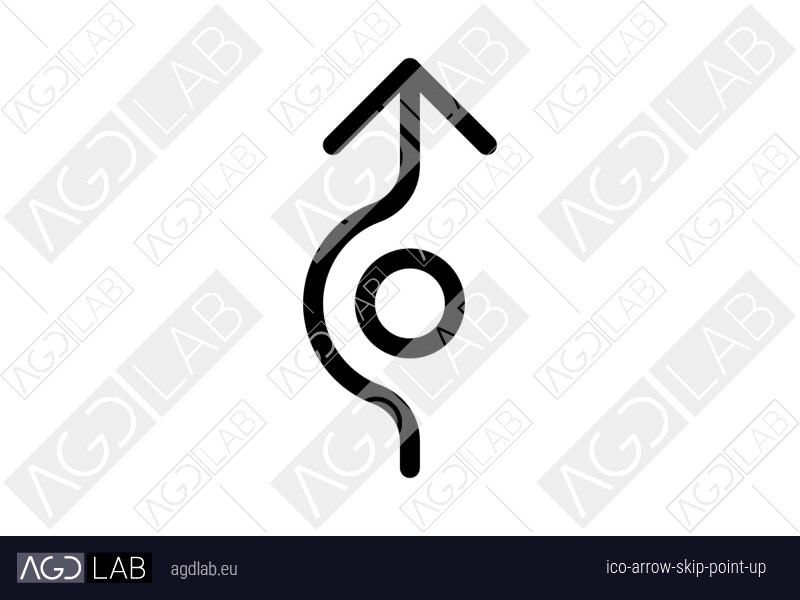 Arrow skip point up icon