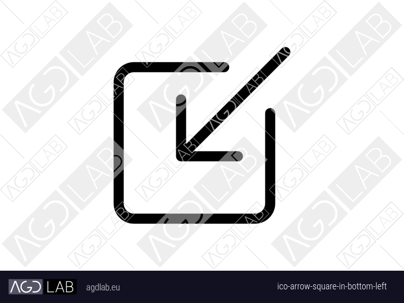Arrow square in bottom left icon