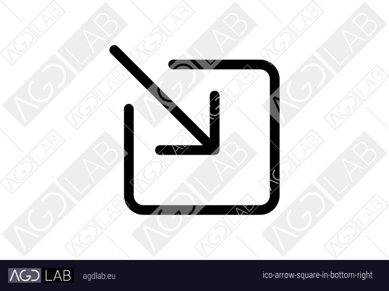 Arrow square in bottom right icon