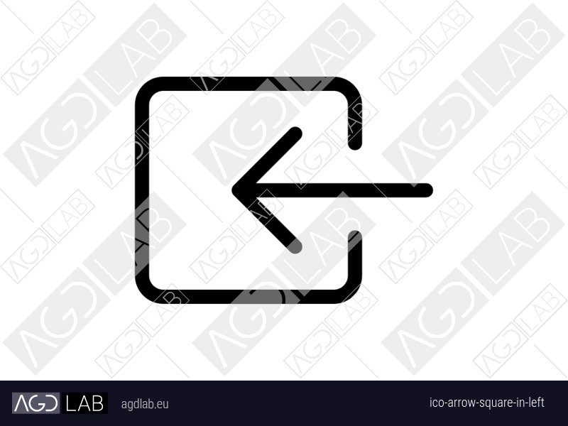 Arrow square in left icon