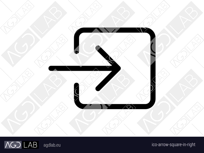 Arrow square in right icon