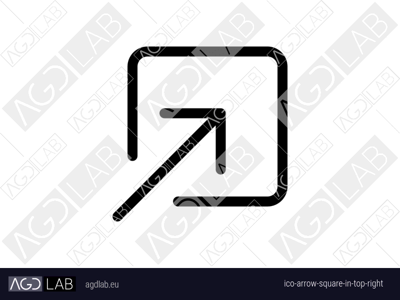 Arrow square in top right icon