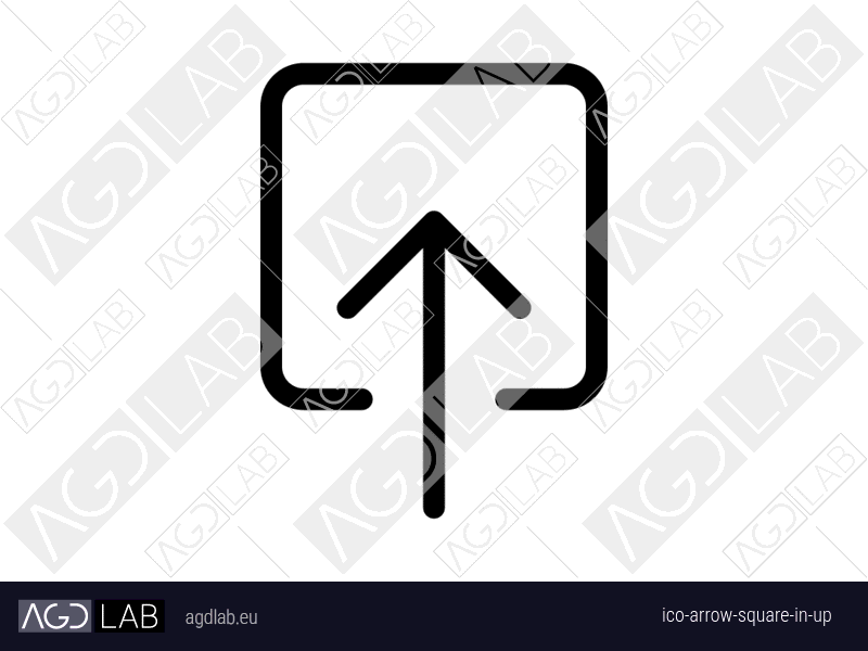 Arrow square in up icon