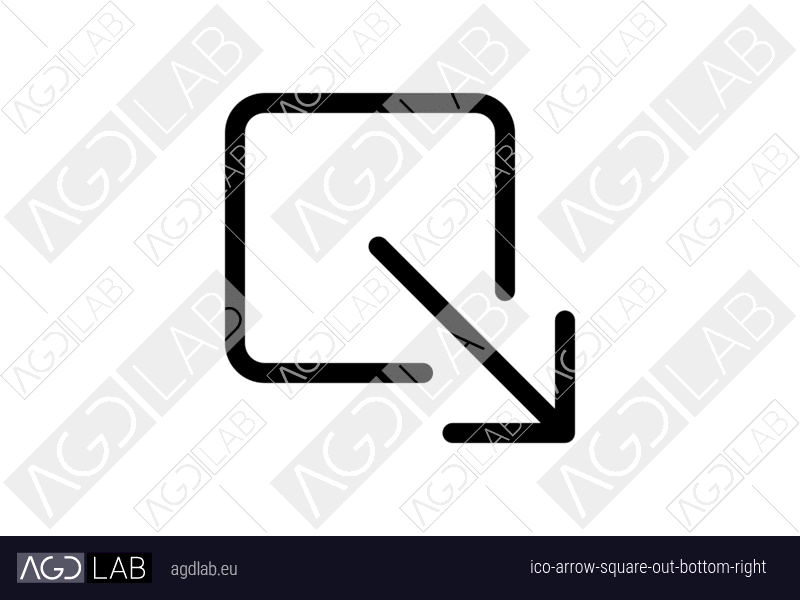 Arrow square out bottom right icon