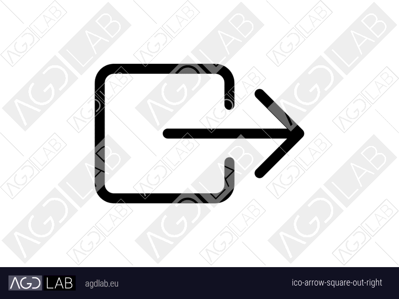 Arrow square out right icon