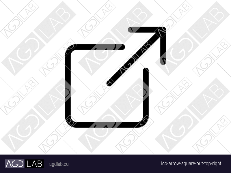 Arrow square out top right icon