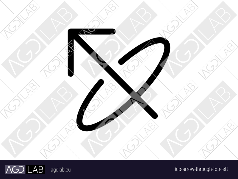 Arrow through top left icon