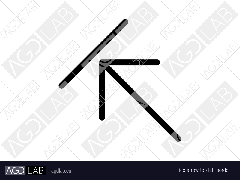 Arrow top left border icon