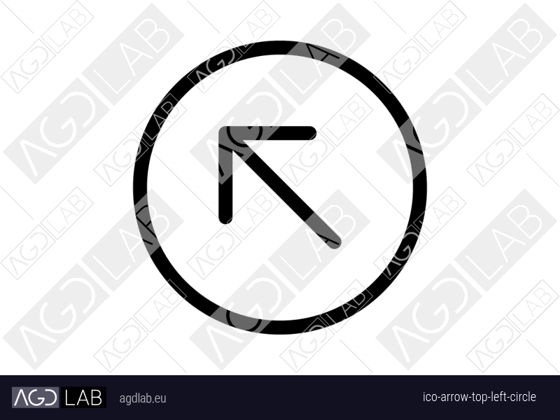 Arrow top left circle icon